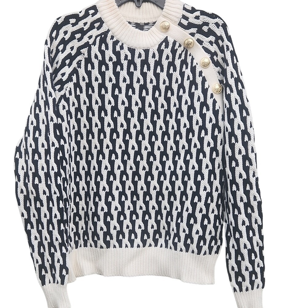 10 Crosby Derek Lam Knit Luxury Print Old Money Preppy Rich Mom Core Euro Xsmall